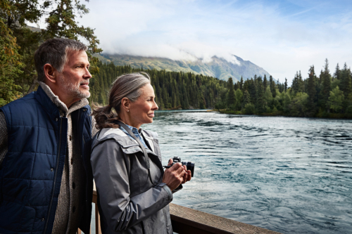 Couple by the river